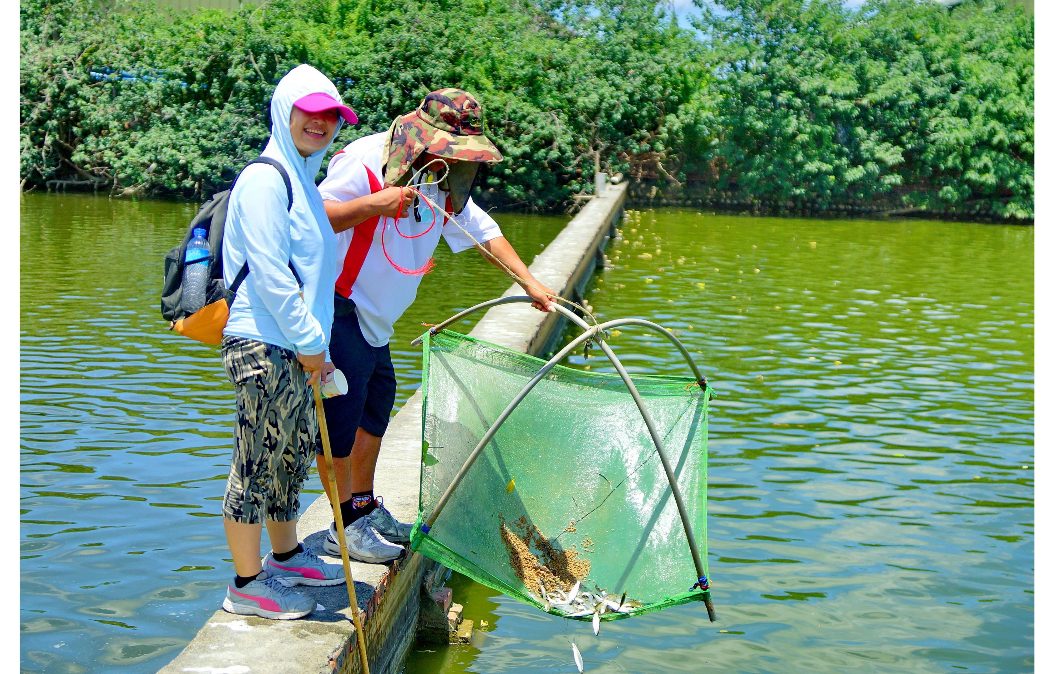 雲林縣口湖鄉生態豐富，可以客製化農村體驗行程，不僅能下水體驗摸蛤、撈蝦樂趣，還能騎自行車環滯洪池及濕地生態導覽。