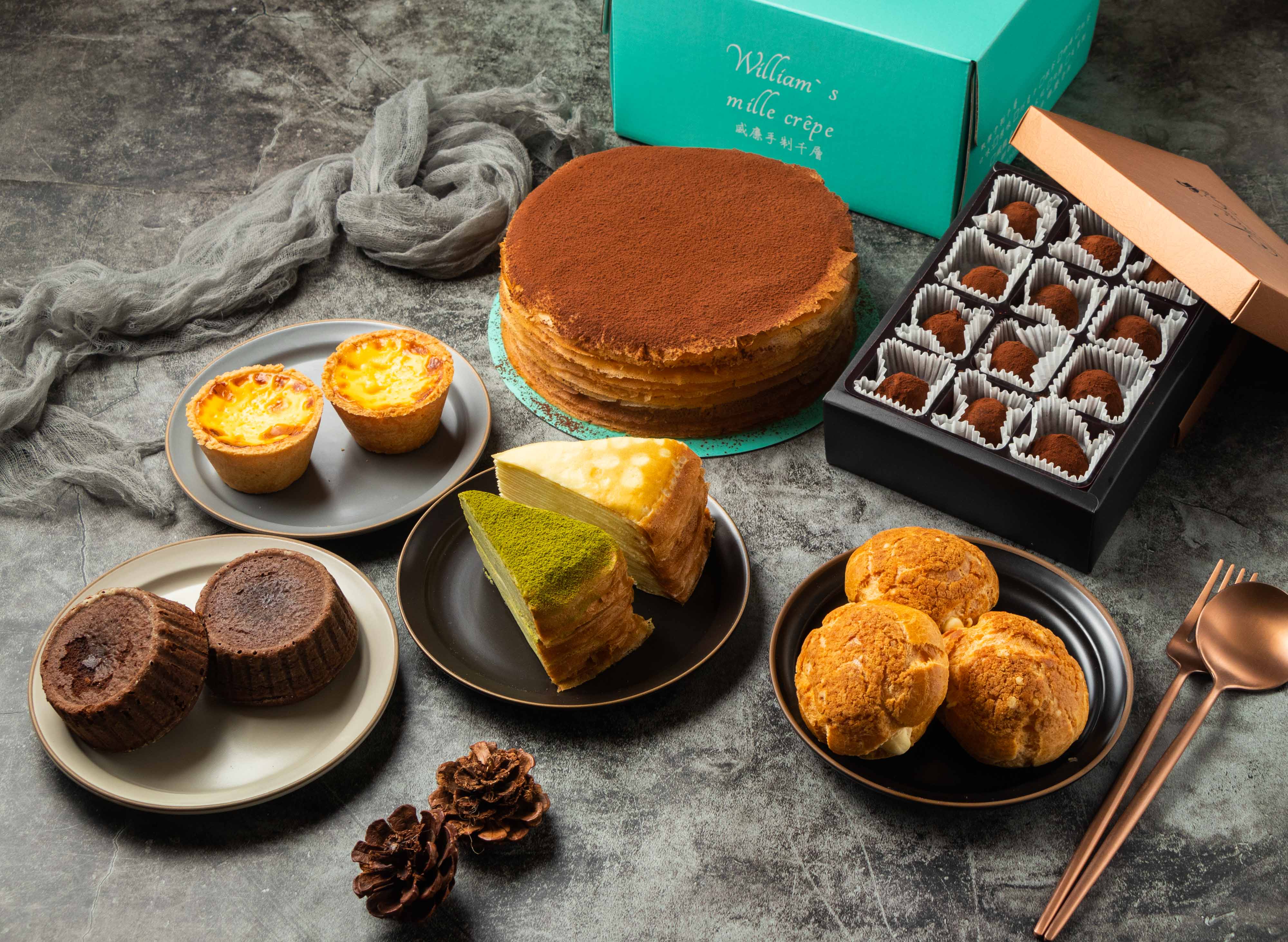 「威廉手制千層」，因選用高檔進口原料，標榜法式主廚的手工甜點，初期試賣時便獲得好評。