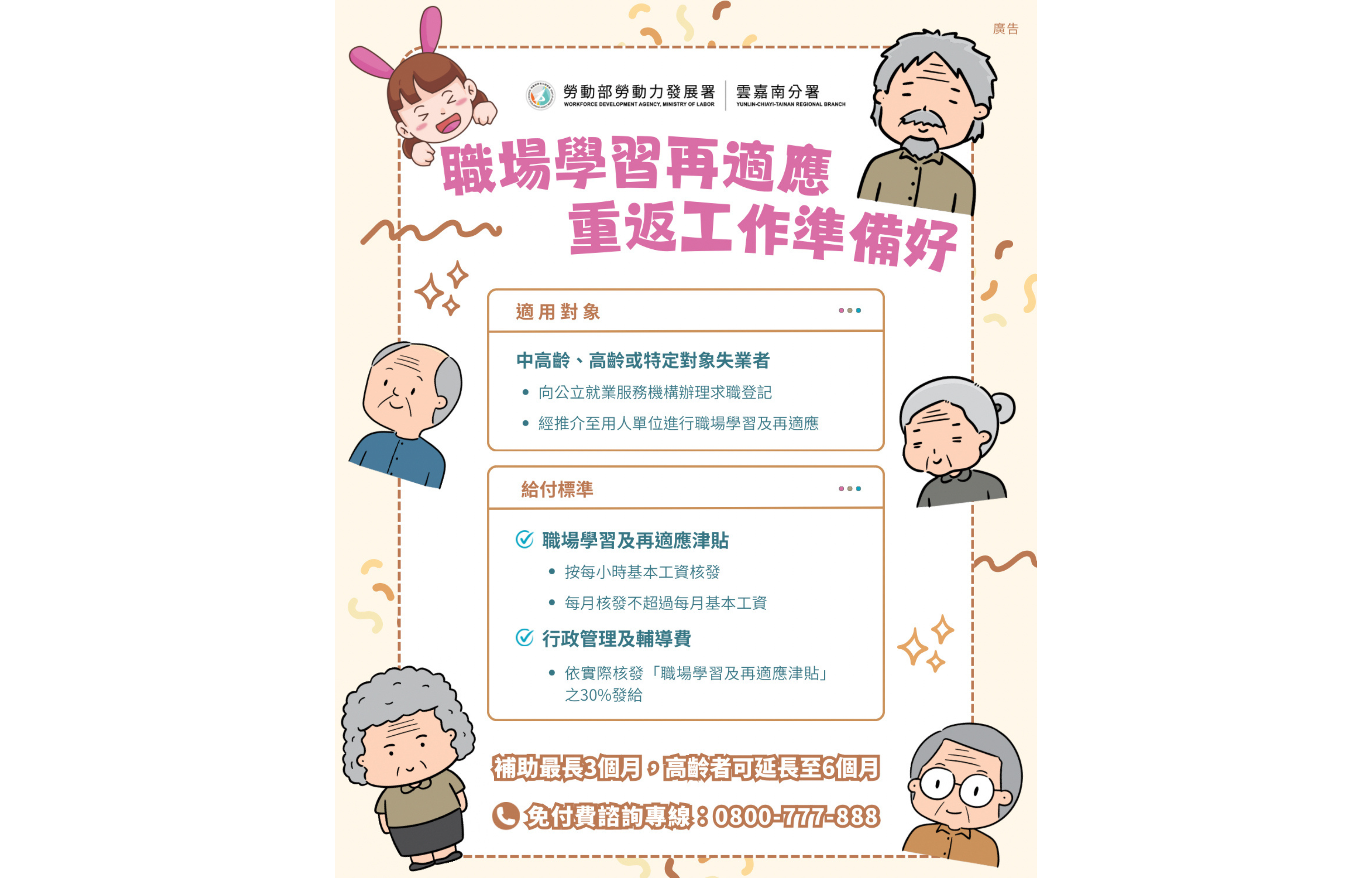 職場學習及再適應計畫DM