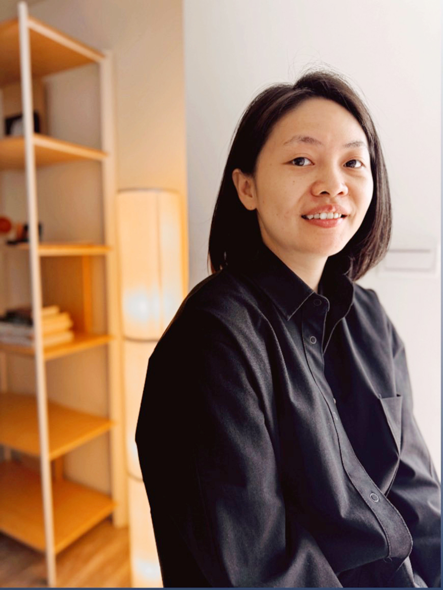 曾是體育老師的陳羽甄很開心轉換跑道當木工。