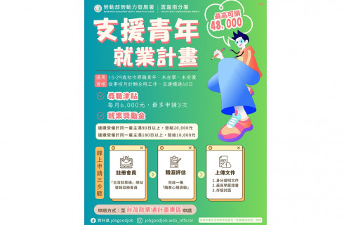 支援青年就業計畫海報